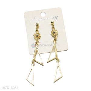 Modern Style Triangle Pendant Fashion Earring For Sale