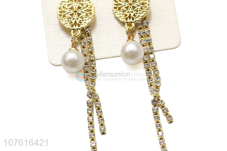 Elegant Diamond Tassel Earrings Dangle Earrings For Women