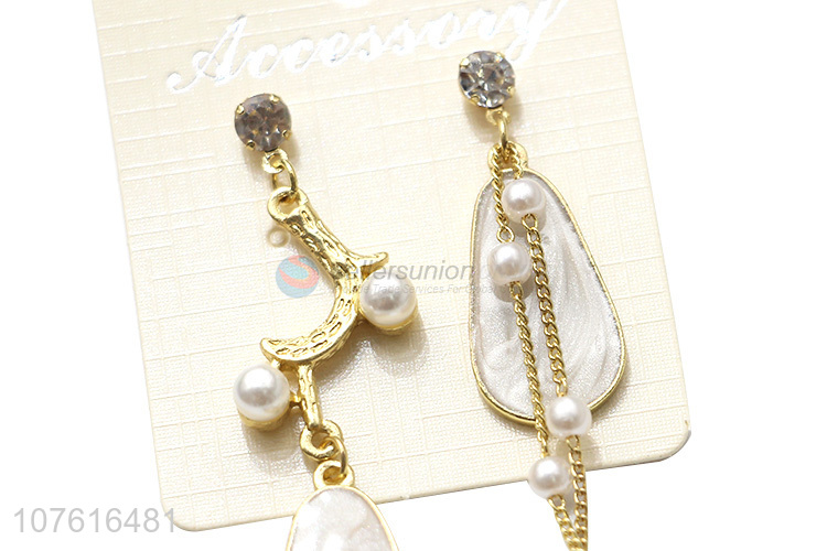 Fashion Asymmetric Design Elegant Alloy Earring For Women