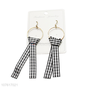 High Quality Cloth Tie Tassel Earring Fashion Stud Earring