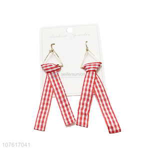 Good Quality Cloth Tie Big Circle Earring Fashion Stud Earring