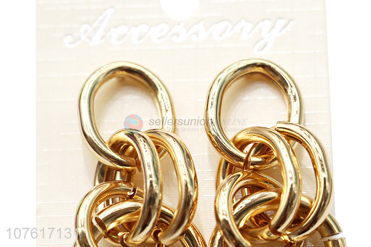 Hot Sale Circular Rings Metal Earrings Fashion Jewelry