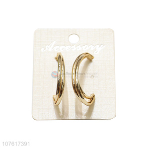 Fashion Half-Hoop Ear Ring Ladies Metal Earrings