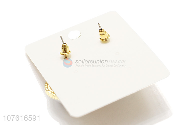 Popular Round Pearl Alloy Earrings Fashion Jewelry