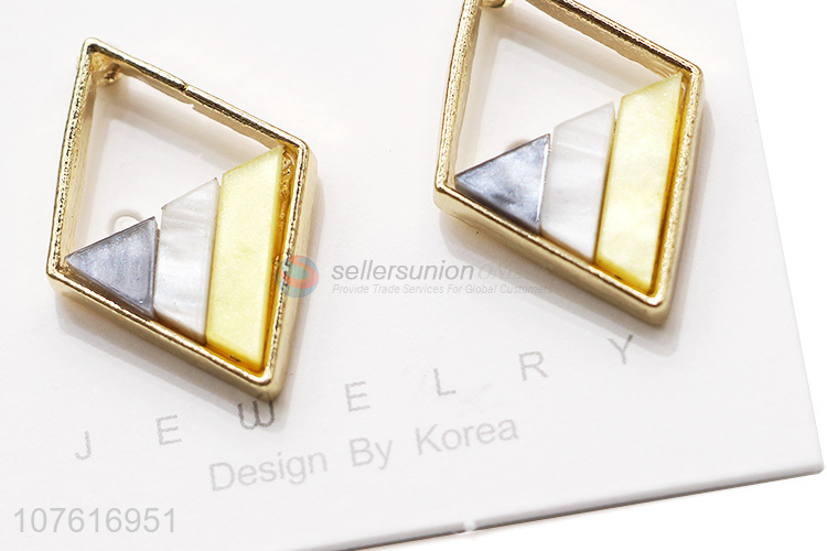 Wholesale Modern Style Quadrilateral Earring Fashion Jewelry