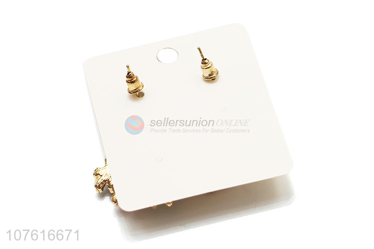 Popular Alloy Circle With Colorful Flower Drop Earring For Women