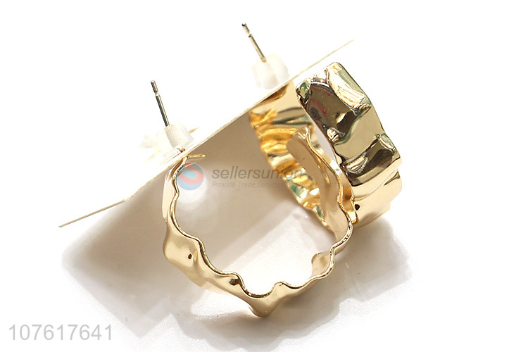 Best Price Ladies Gold Metal Ear Ring Elegant Stud Earring