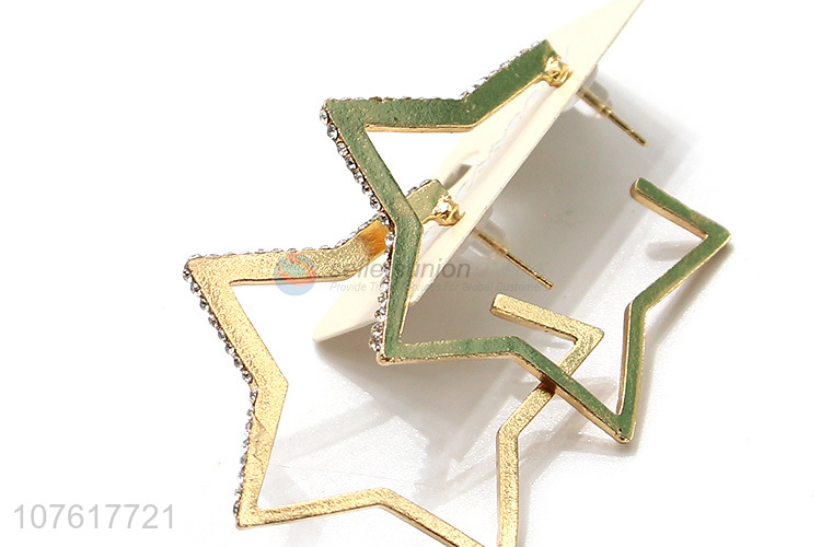 New Style Hollow Star Shape Stud Earrings Fashion Ear Ring