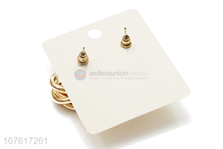 Good Price Metal Flower Shape Stud Earring Fashion Ear Ring