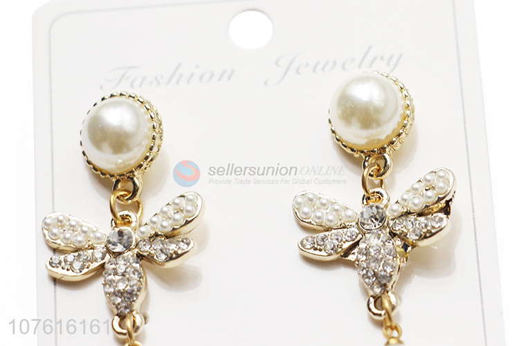 Cute Honeybee Design Drop Earring Elegant Alloy Ear Ring