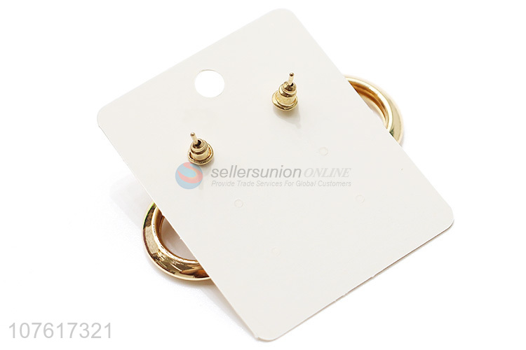 Good Sale Gold Circular Rings Stud Earring Fashion Accessories