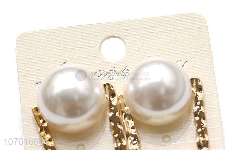 Fashion Style Pearl Alloy Earring Fashion Ear Stud