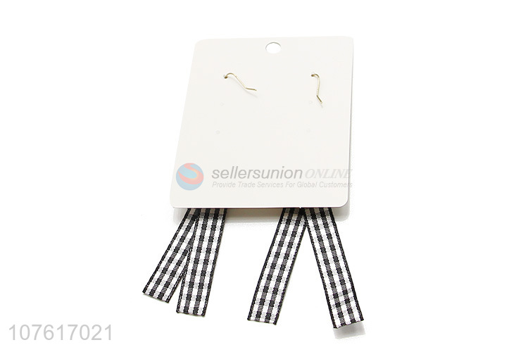 High Quality Cloth Tie Tassel Earring Fashion Stud Earring