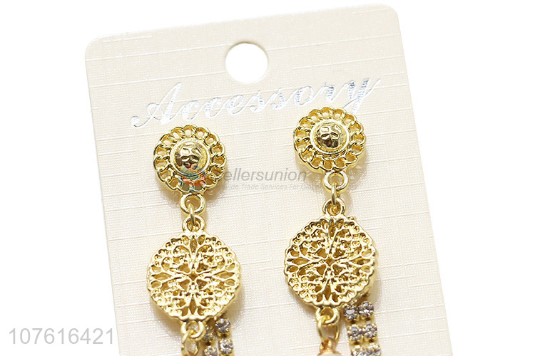 Elegant Diamond Tassel Earrings Dangle Earrings For Women