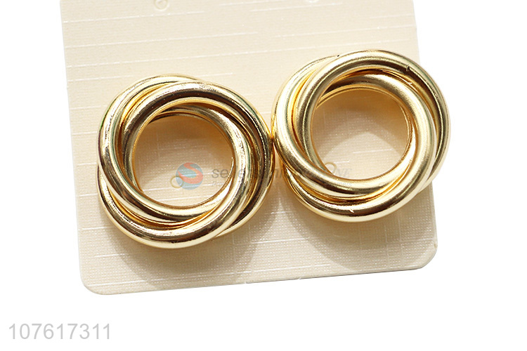 New Arrival Gold Multi Loops Rings Stud Earrings Wholesale