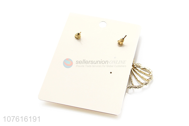 New Design Hollow Shell Shape Drop Earring Fashion Eardrop