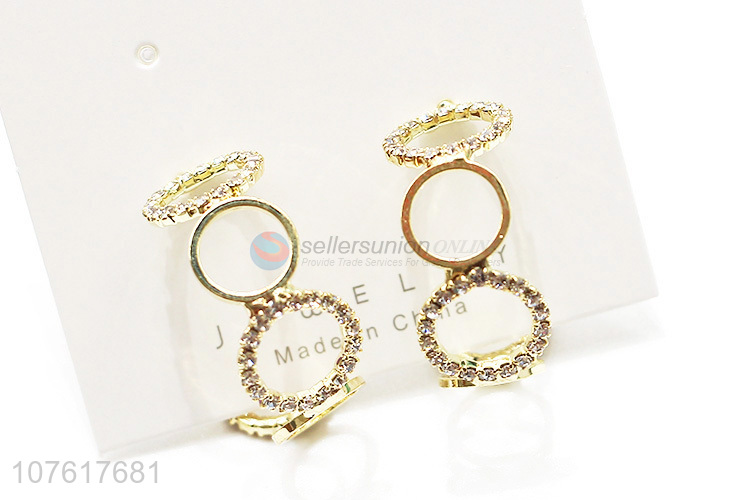 Delicate Design Circles Pendant Stud Earring Fashion Accessories