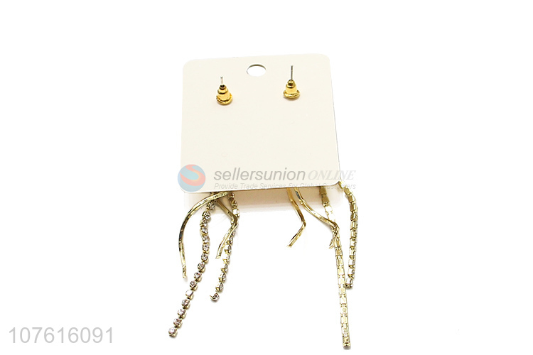 Luxury Diamond-Encrusted Tassels Eardrop Fashion Earring