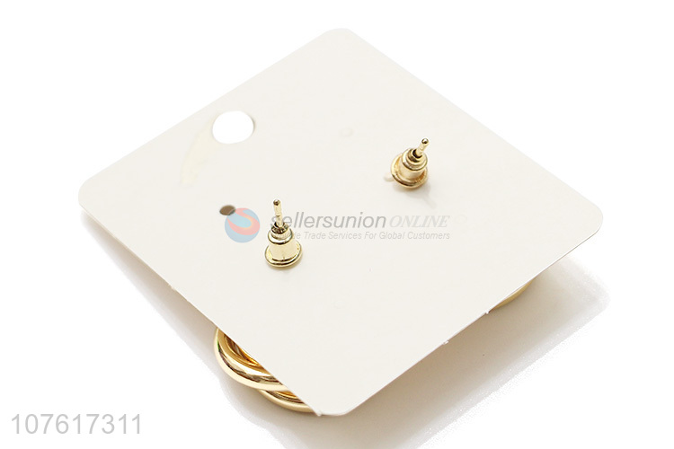 New Arrival Gold Multi Loops Rings Stud Earrings Wholesale