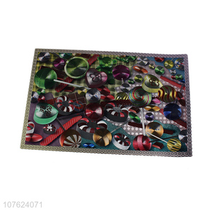 Hot sell new design  3D laser  household table mat restaurant heat insulation western placemat