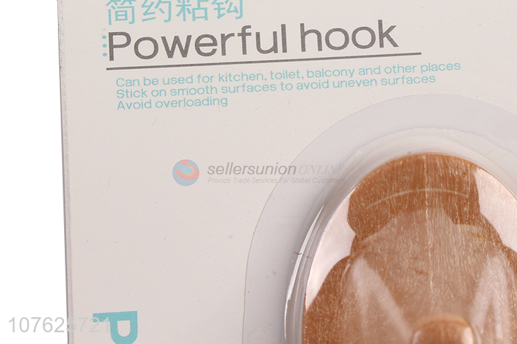 High quality strong adhesive wooden hook removable sticky hook