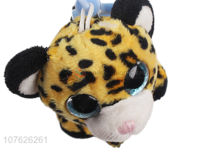 Good Sale Cute Small Leopard Plush Toy With Hook