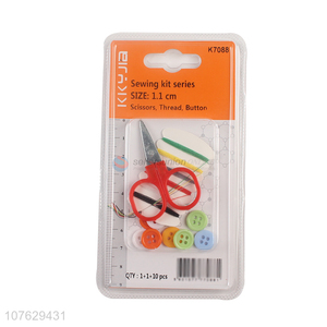 Hot sale household sewing tool kit scissors sewing thread buttons