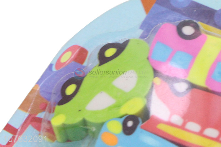 Hot Sale Various Vehicle Shapes Eraser Set For Kids