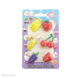 Custom Simulation Fruit Colorful Eraser For Sale