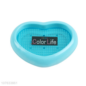 Wholesale creative heart shaped plastic soap dish soap holder