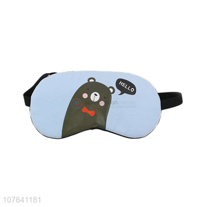 High quality cartoon bear reusable comfortable travel sleep eye mask