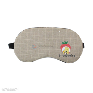 Wholesale strawberry printed ice-compress sleeping eye mask for home travel