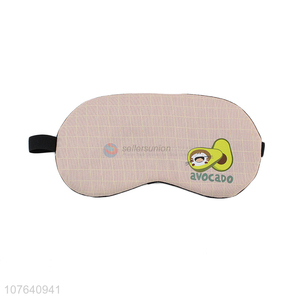 Best selling avocado printed blindfold reusable comfortable travel sleep eye mask