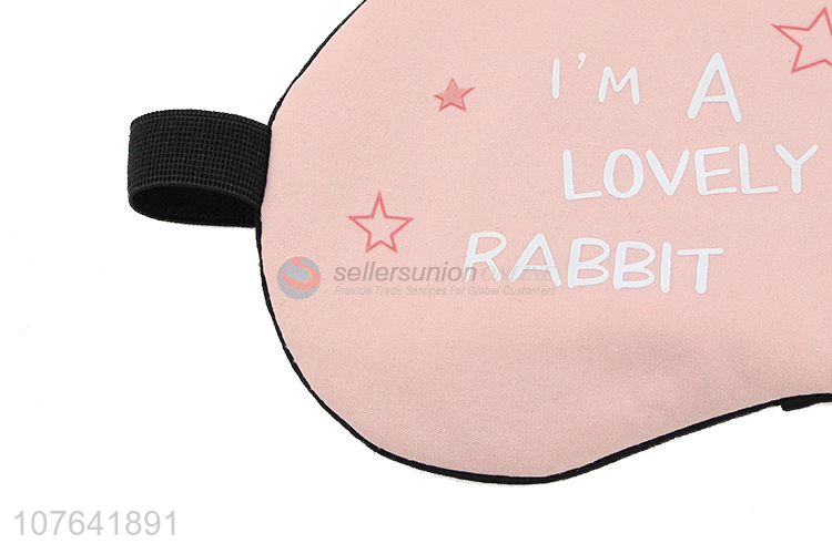 Custom kawaii cartoon rabbit blindfold eye mask blindfold for sleeping