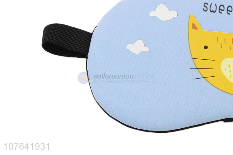 High quality cartoon cat ice-compress sleeping eye mask for home travel