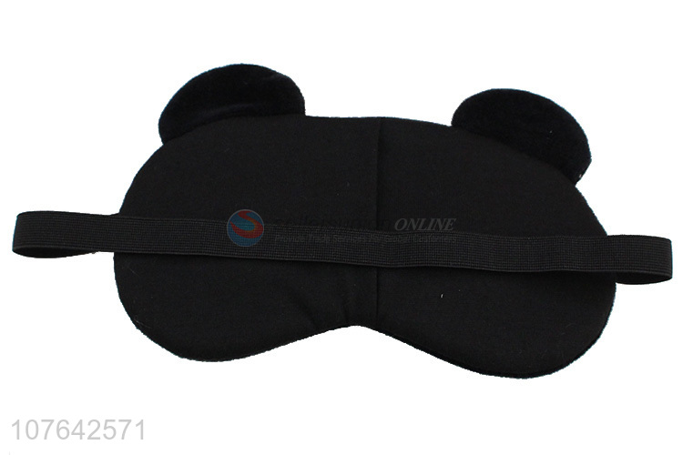 Promotional lovely cartoon short plush blindfold adjustable sleep eye mask