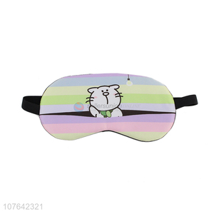 Promotional lovely cartoon cat ice pack polyester cotton sleep eye mask