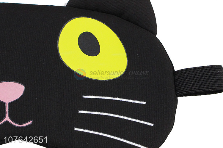 Custom kawaii cartoon cat shape blindfold eye mask blindfold for sleeping