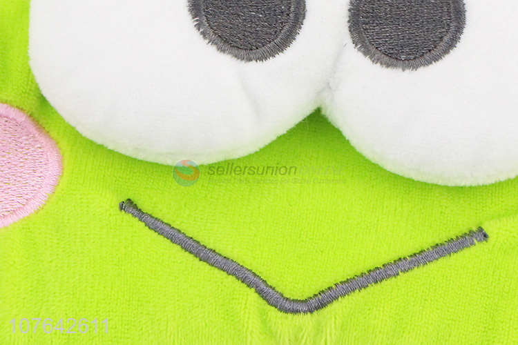 New arrival 3d frog ice pack short plush sleep eye mask for travel