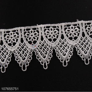 Environmental protection white flowers lace ribbon decorative trims 