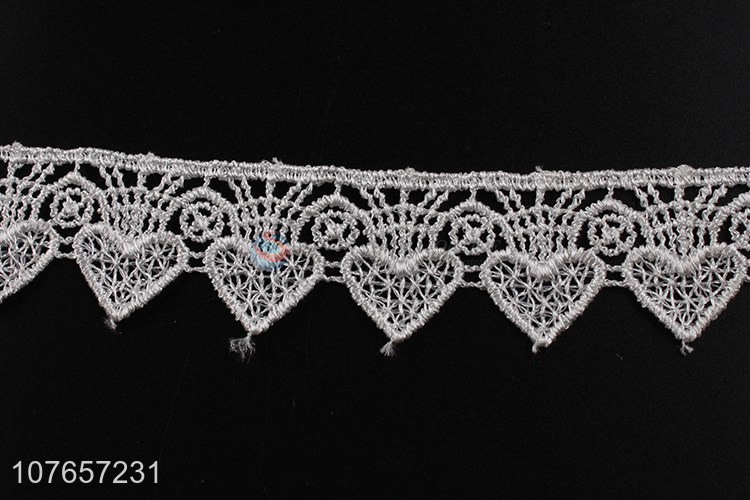 Good fashion polyester white lace trim for garment accessories