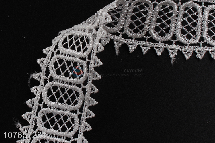 Factory price embroidery polyester lace trim for accessories 