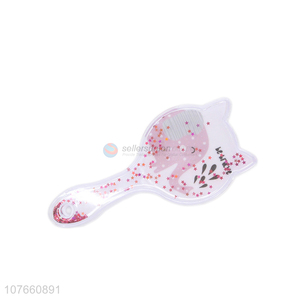 Cute Design Cat Shape Plastic Hair Brush Comb For Girls
