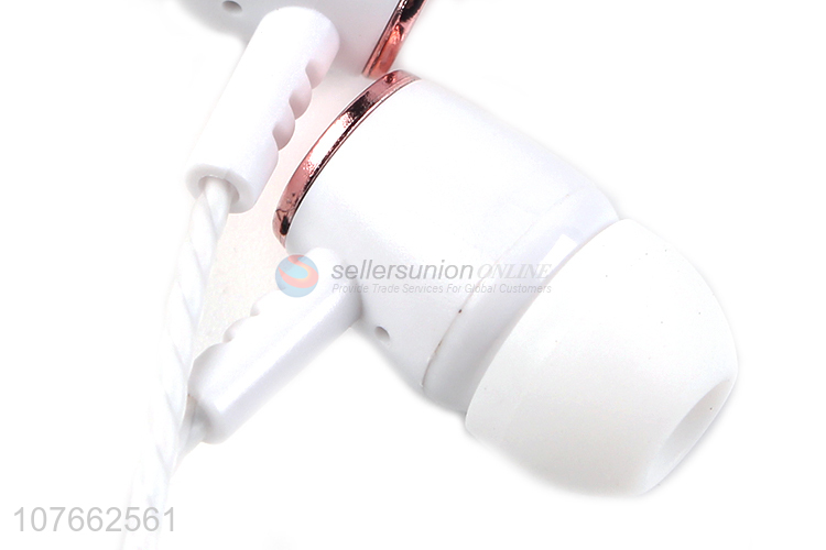 Wholesale durable in-ear headset microphone stereo earphones