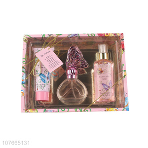 Best selling butterfly fairy perfume set gift perfume shower gel body mist