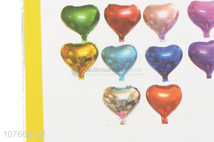 Popular product heart shape aluminum film balloon for party