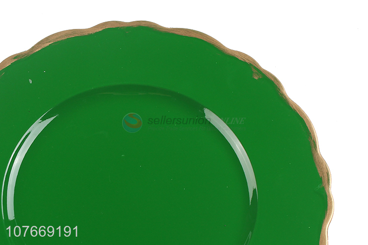 Gold rim electroplated plates with top quality