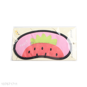 Good quality cartoon strawberry printed sleep eye mask for airline