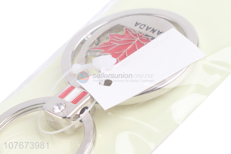 Good quality round two rings key chain with cheap price