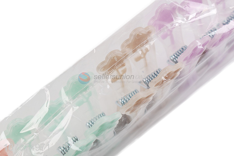 High quality and beautiful spring plastic clip transparent plum clip